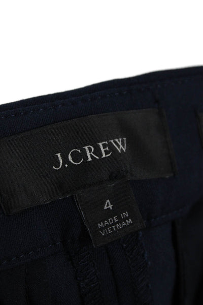 J Crew Women Dark Blue Ankle Dress Pants Hook & Eye Size 4