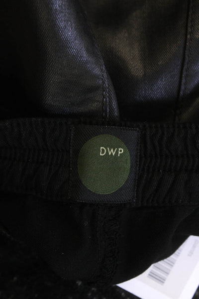 DWP Women Jogger Pants Black Zip Tencel Rayon Size S