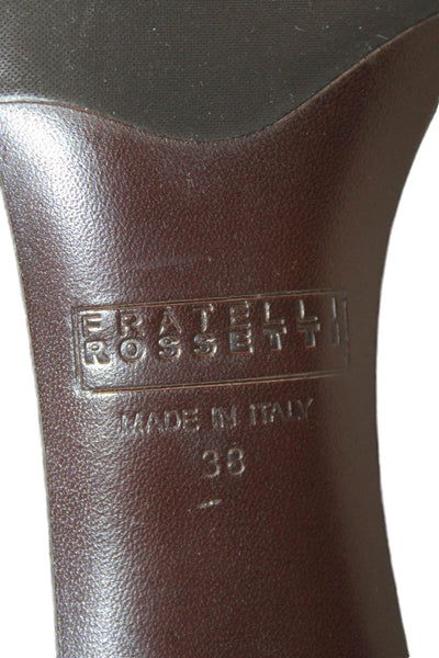 Fratelli Rossetti Women's Lace Up Tassel Suede Leather Ankle Boots Green Size 38