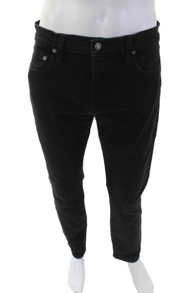 J Crew Mens Black Skinny Straight Jeans Size 35