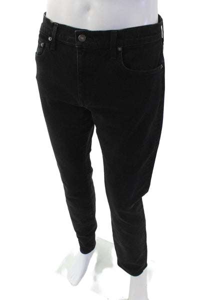 J Crew Mens Black Skinny Straight Jeans Size 35