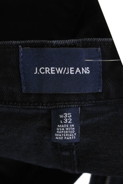 J Crew Mens Black Skinny Straight Jeans Size 35