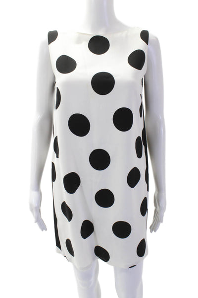 Akris Punto Women Shift Dress Black Sleeveless Round Neck Size 8