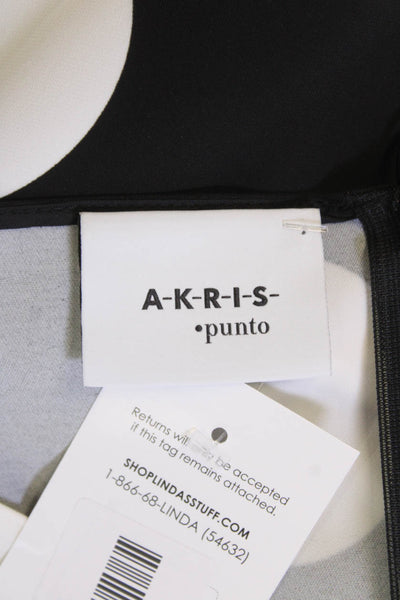 Akris Punto Women Shift Dress Black Sleeveless Round Neck Size 8