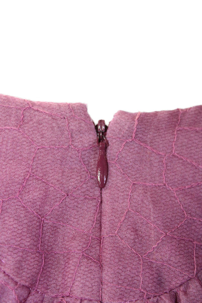Isaac Mizrahi Women Purple Cotton Shift Dress Sleeveless Round Neck Size L