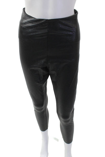 Commando Women Ankle Jeggings Black Biker Solid Size L