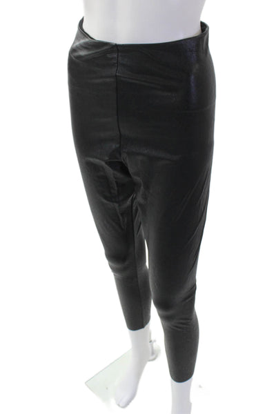 Commando Women Ankle Jeggings Black Biker Solid Size L