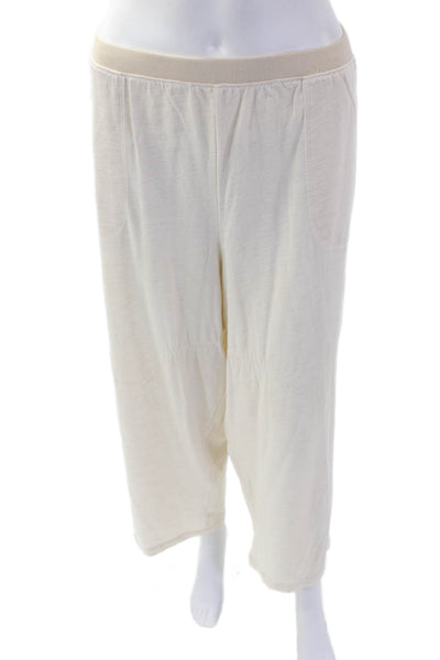 Skin Women Cropped Harem Leather Pants White Size 4