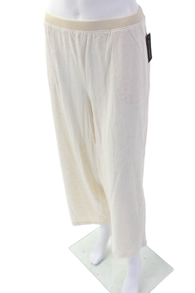 Skin Women Cropped Harem Leather Pants White Size 4