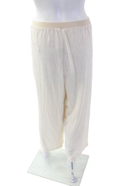Skin Women Cropped Harem Leather Pants White Size 4