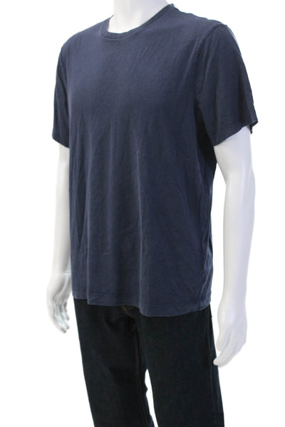 J Crew Mens Dark Blue 100% Cotton Crew Neck T-Shirt Short Sleeve Size L