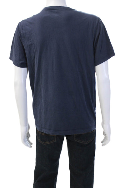 J Crew Mens Dark Blue 100% Cotton Crew Neck T-Shirt Short Sleeve Size L