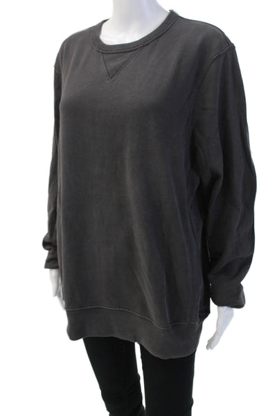 J Crew Unisex Dark Gray Pullover Sweatshirt 100% Cotton Size L