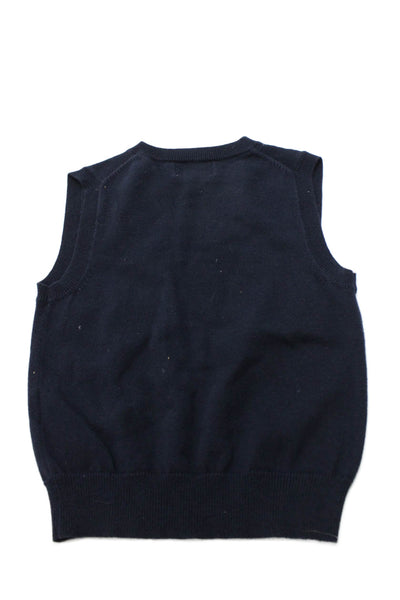 Polo Ralph Lauren Boys Cotton V-Neck Sleeveless Vest Dark Blue Size 2T