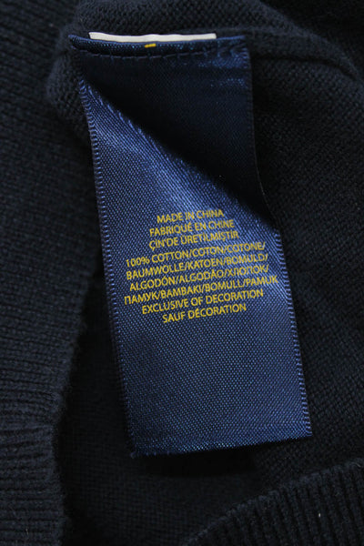 Polo Ralph Lauren Boys Cotton V-Neck Sleeveless Vest Dark Blue Size 2T