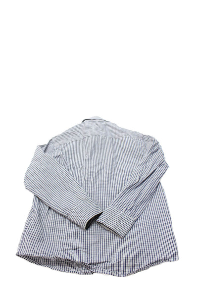 Appaman Boys Cotton Collared Button Front Geometric Print Shirt Blue Size 7