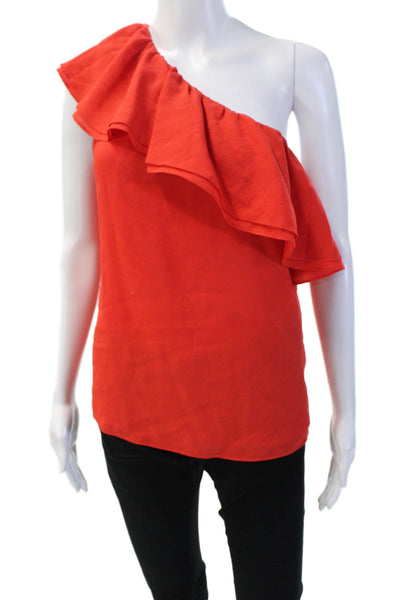 Rebecca Taylor Womens Red Sleeveless Blouse Polyester Size 6