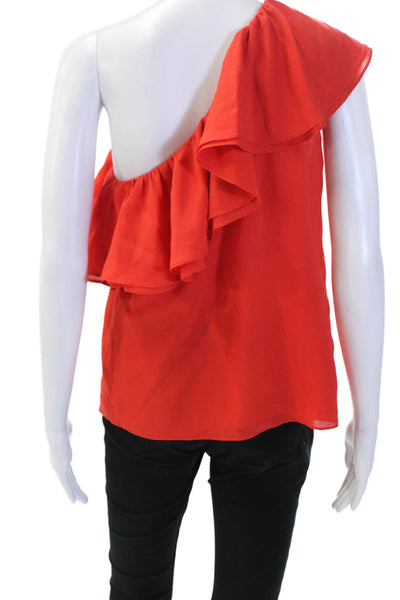 Rebecca Taylor Womens Red Sleeveless Blouse Polyester Size 6