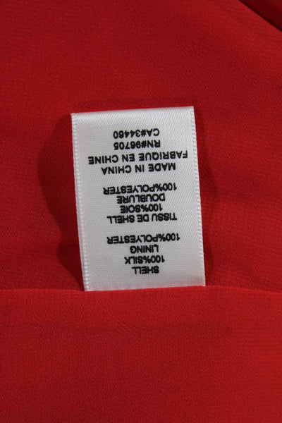 Rebecca Taylor Womens Red Sleeveless Blouse Polyester Size 6
