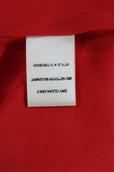 Rebecca Taylor Womens Red Sleeveless Blouse Polyester Size 6