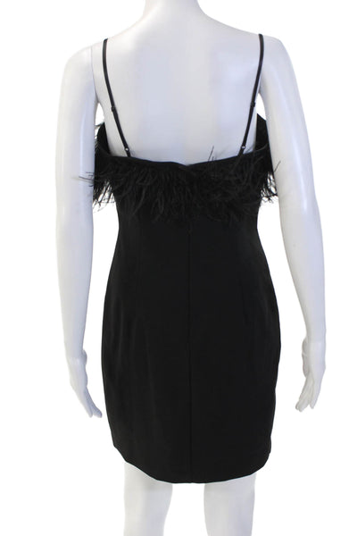 Aidan Aidan Mattox Women Bodycon Mini Dress Black Sleeveless Zip Size 8