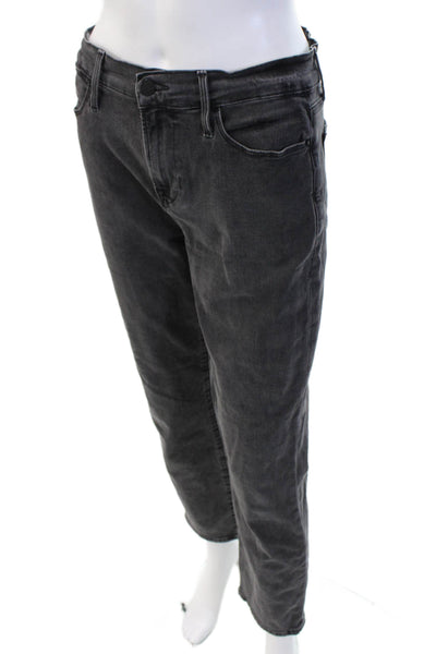 Frame Denim Women Boyfriend Cropped Dark Gray Jeans Size 26