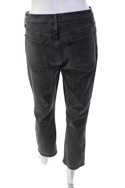 Frame Denim Women Boyfriend Cropped Dark Gray Jeans Size 26