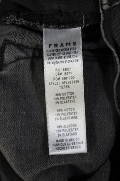 Frame Denim Women Boyfriend Cropped Dark Gray Jeans Size 26
