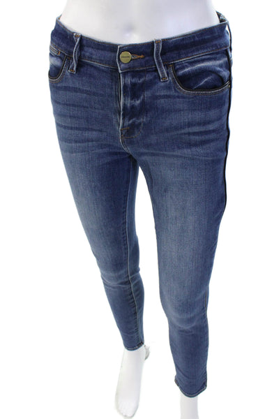 Frame Womens Ankle Skinny Jeans Blue Mid Rise Size 26