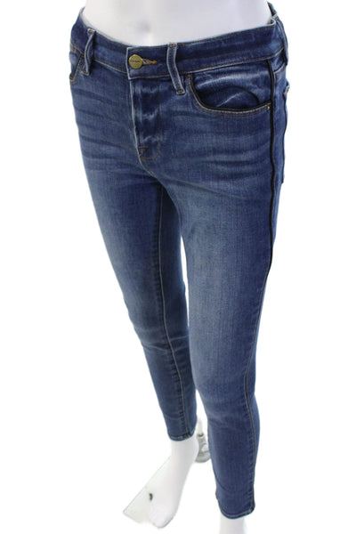 Frame Womens Ankle Skinny Jeans Blue Mid Rise Size 26