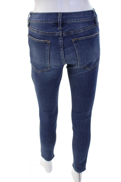 Frame Womens Ankle Skinny Jeans Blue Mid Rise Size 26