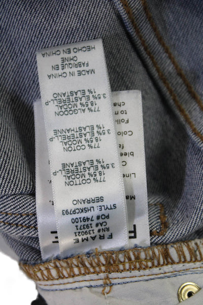 Frame Womens Ankle Skinny Jeans Blue Mid Rise Size 26