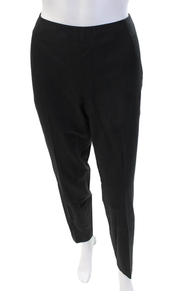 Lafayette 148 New York Women Ankle Dress Pants Black 96% Virgin Wool Zip Size 4