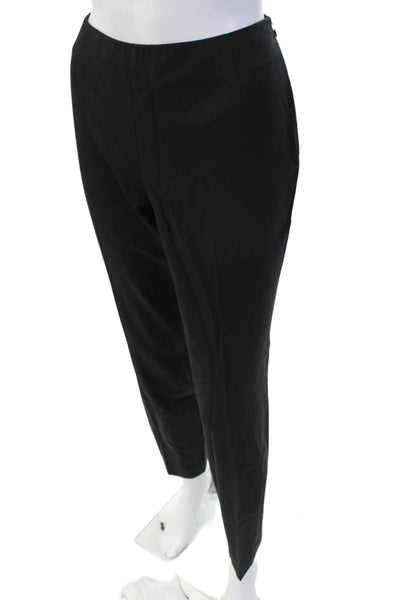 Lafayette 148 New York Women Ankle Dress Pants Black 96% Virgin Wool Zip Size 4