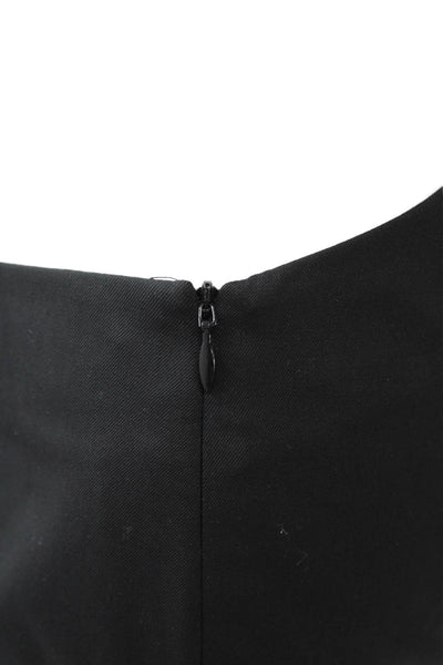 Lafayette 148 New York Women Ankle Dress Pants Black 96% Virgin Wool Zip Size 4