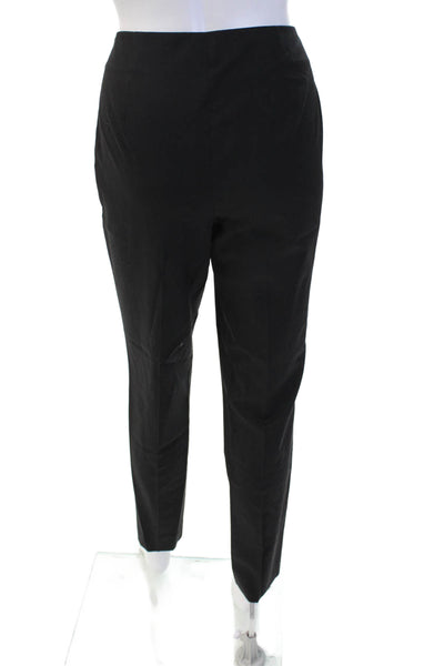Lafayette 148 New York Women Ankle Dress Pants Black 96% Virgin Wool Zip Size 4