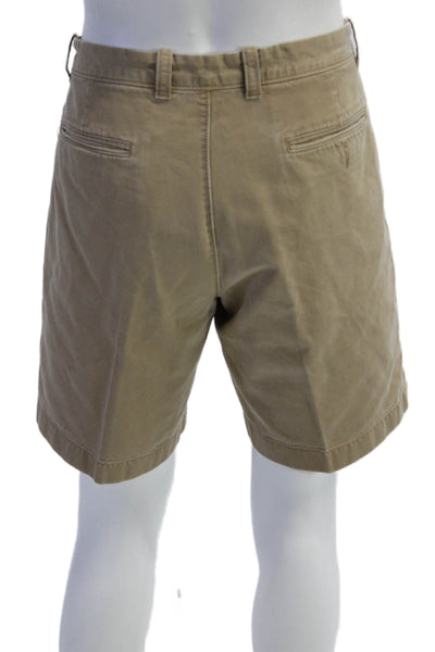 J Crew Mens Beige Cotton Chino Shorts Size 34