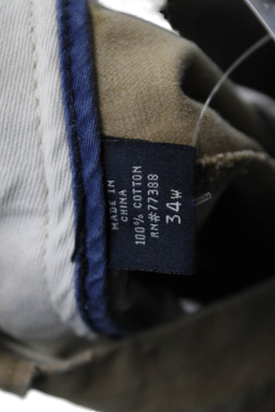 J Crew Mens Beige Cotton Chino Shorts Size 34