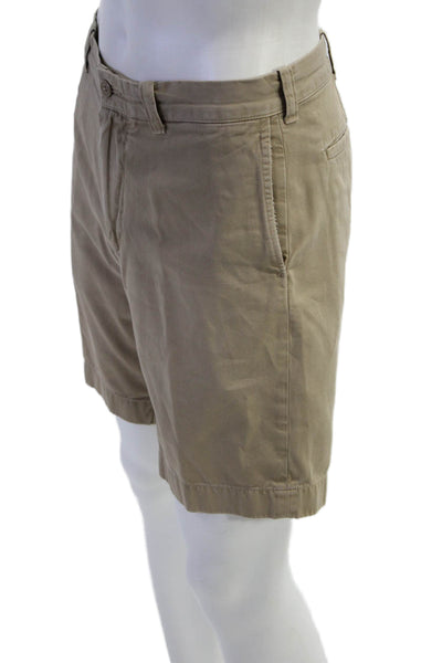 J Crew Mens Chino Shorts Beige 100% Cotton Button Size 32