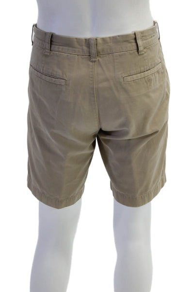 J Crew Mens Chino Shorts Beige 100% Cotton Button Size 32
