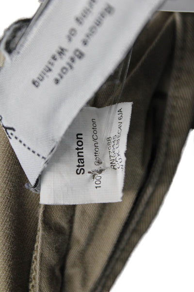 J Crew Mens Chino Shorts Beige 100% Cotton Button Size 32