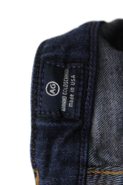 AG Adriano Goldschmied Women Ankle Skinny Jeans Dark Blue Petites Size 24