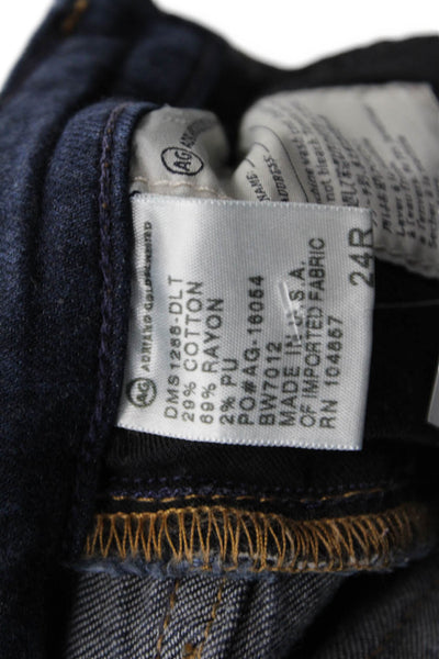 AG Adriano Goldschmied Women Ankle Skinny Jeans Dark Blue Petites Size 24