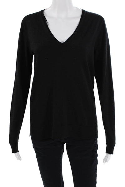 Dorothee Schumacher Unisex V-Neck Pullover Sweater Black Size S
