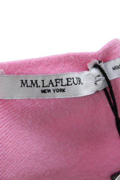 M.M. Lafleur Womens Basic V-Neck Sleeveless Tank Pink Size XS
