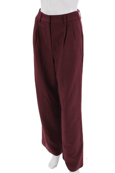 Designer Women Red Dress Pants Polyester Rayon Size XS
