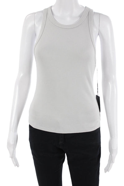 Myles Price Womens Basic Sleeveless Tank Gray Cotton-Modal Blend Size 0