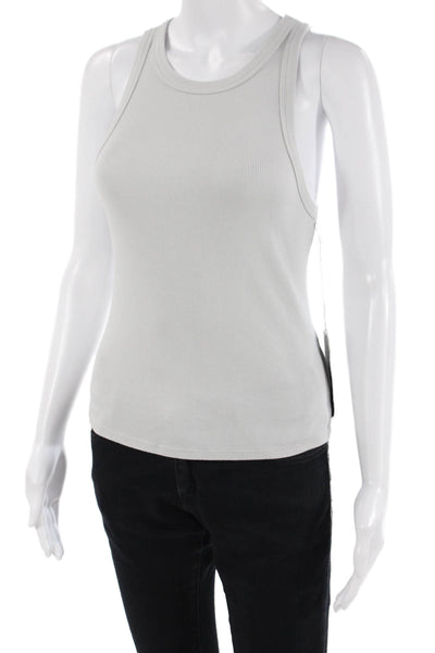 Myles Price Womens Basic Sleeveless Tank Gray Cotton-Modal Blend Size 0