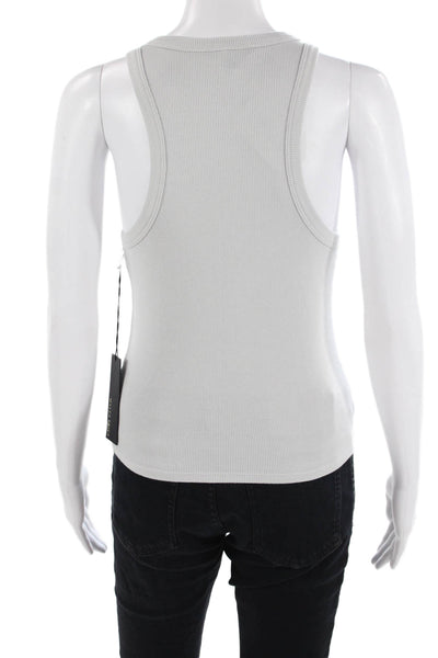 Myles Price Womens Basic Sleeveless Tank Gray Cotton-Modal Blend Size 0