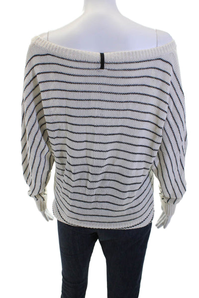 Askk NY Unisex Beige Striped Pullover Sweater Size M